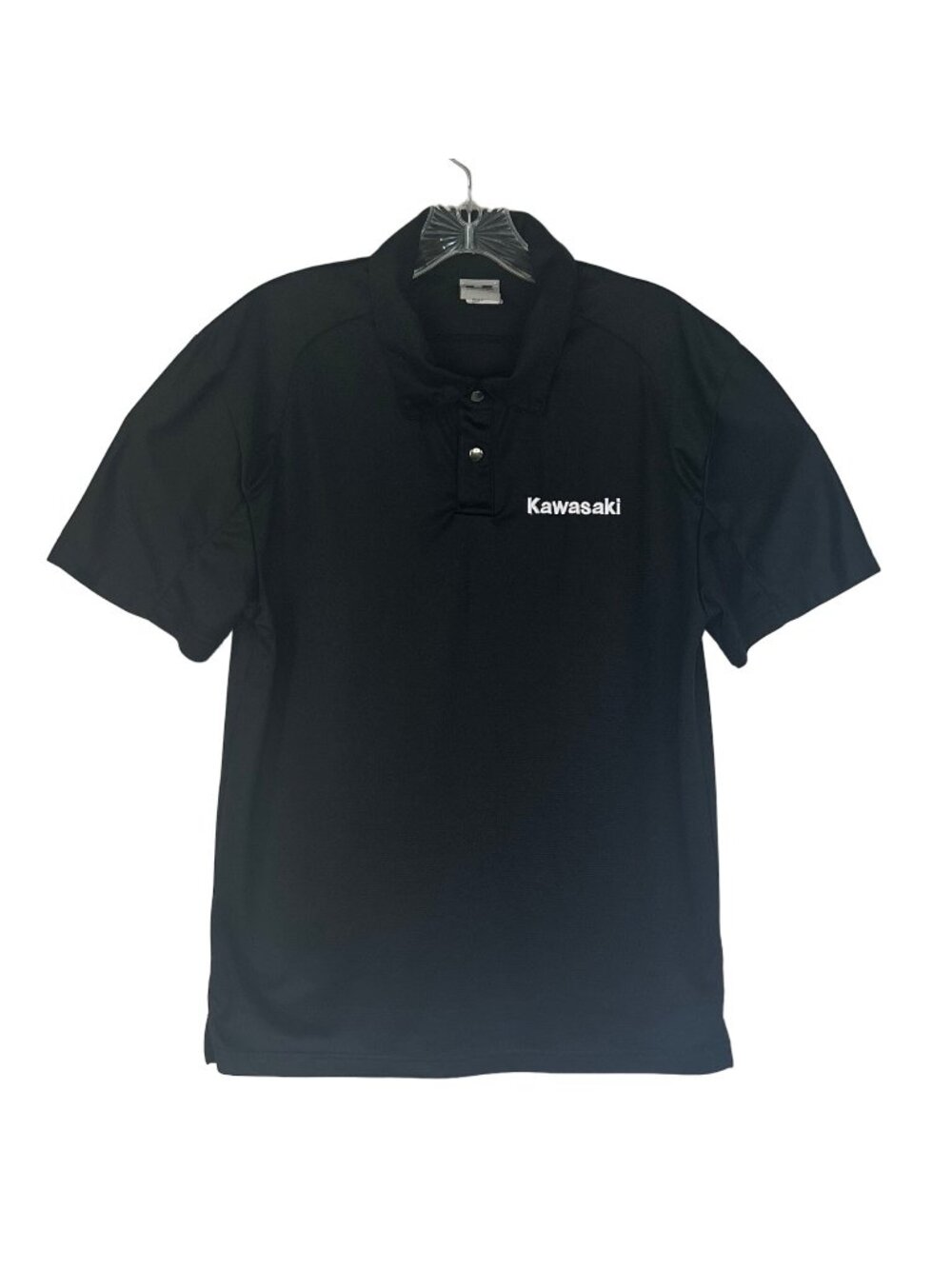Kawasaki Motorcycle Polo Shirt Mens Small Black Work Shirt